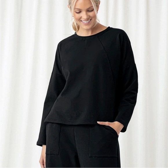 Sympli French terry pullover size XL in forest green - Picture 2 of 11